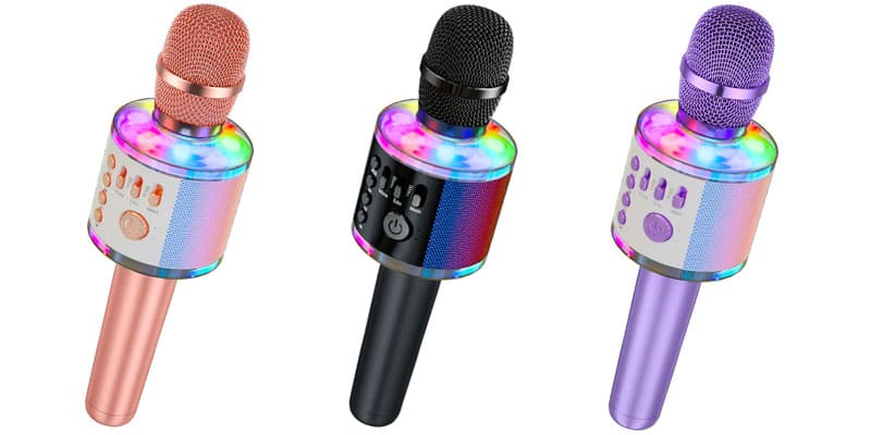 kids karaoke microphone with built-in speaker